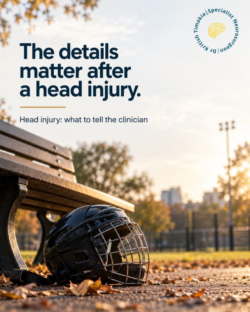 After a head injury: the details to share with your clinician